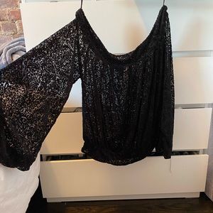 Free People Sheer off the shoulder top